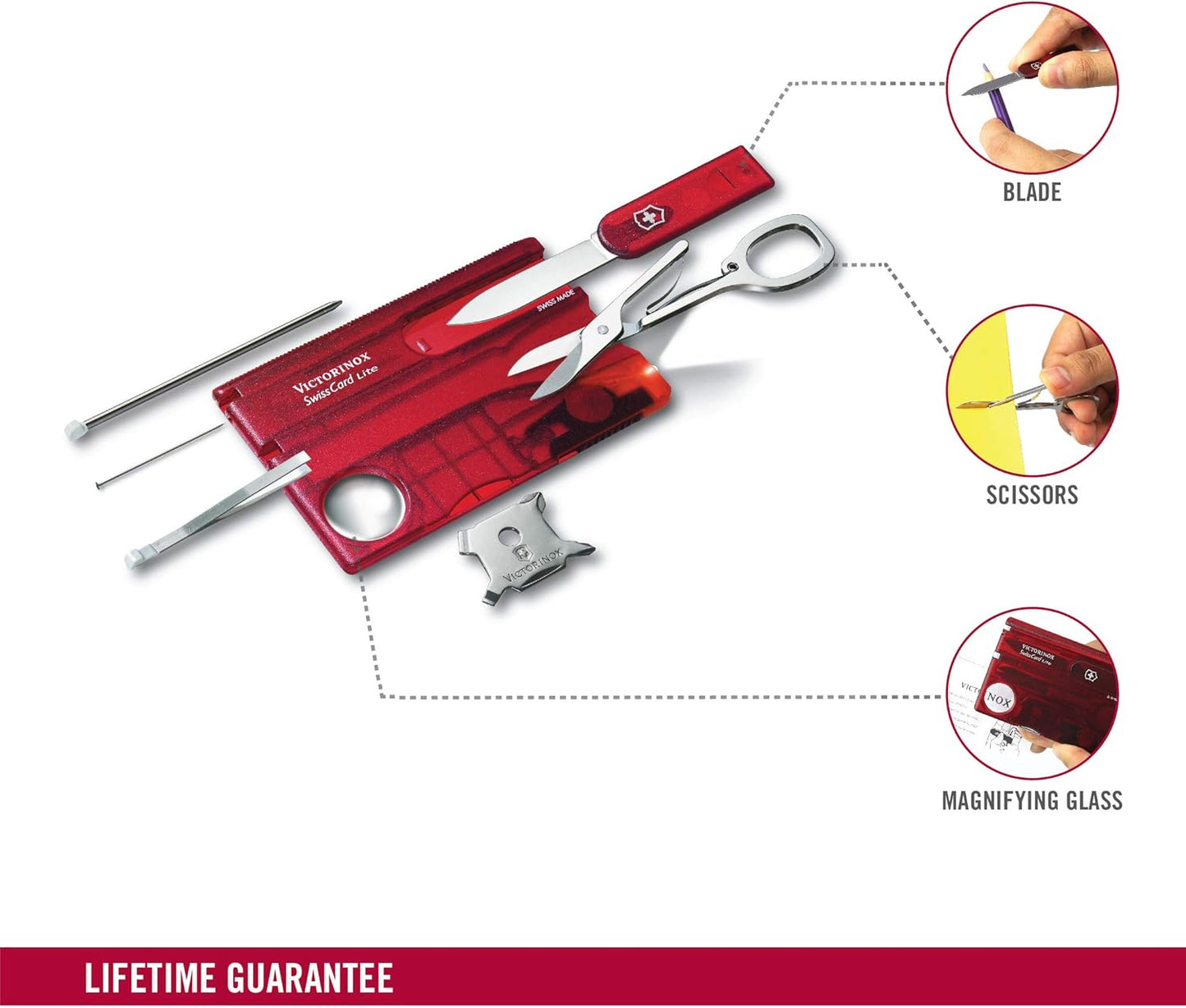 SwissCard, Lite Rubin Transparent by Victorinox