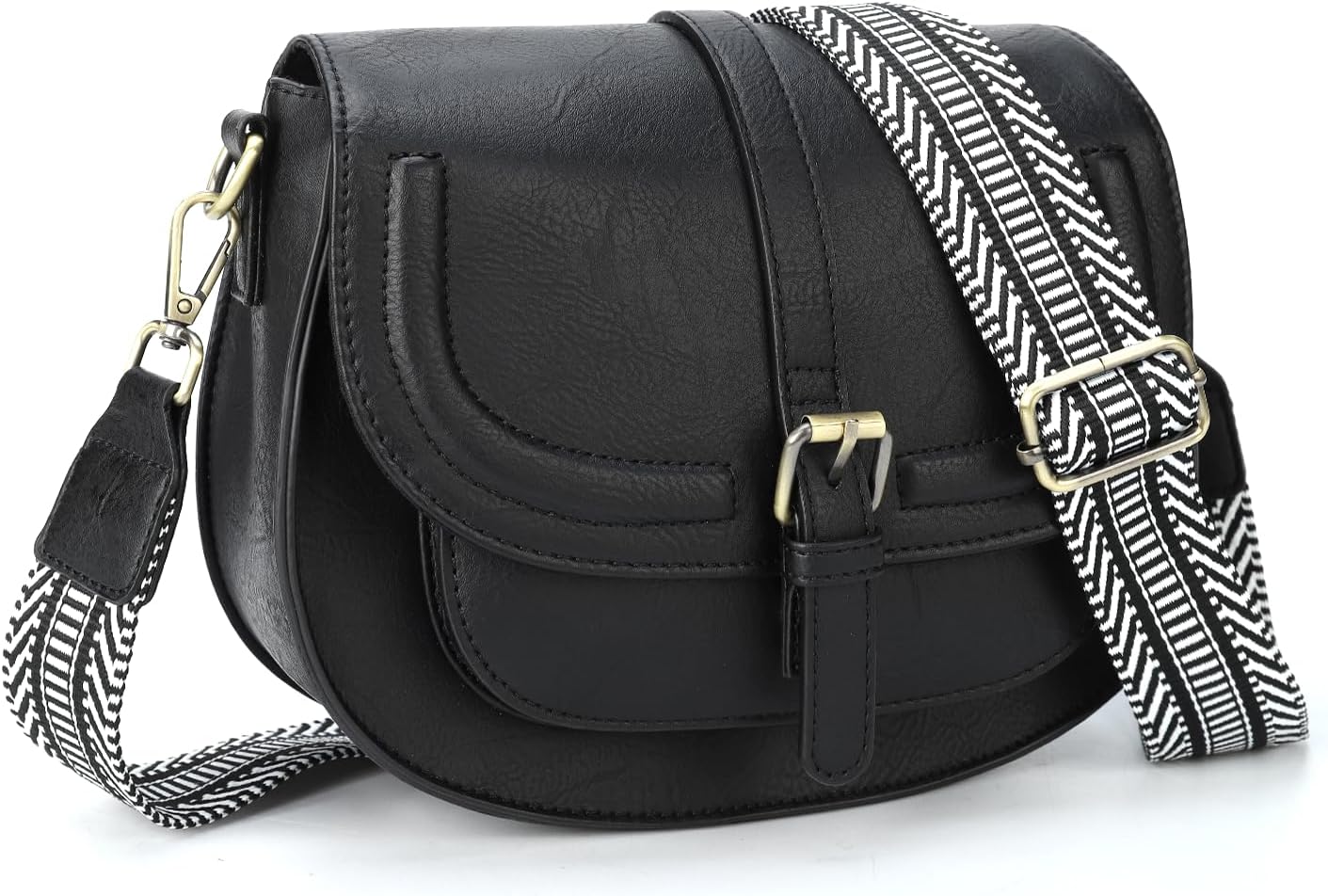 Crossbody Bags for Women Small Over the Shoulder Saddle Purses and Boho Cross body Handbags,Vegan Leather