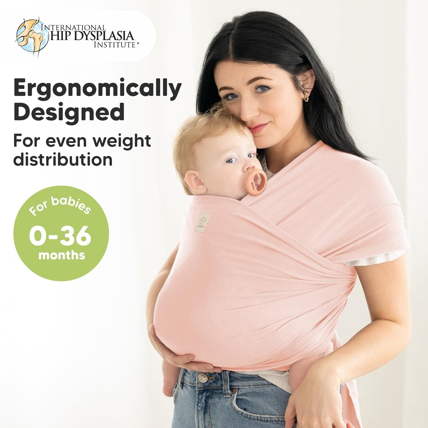 KeaBabies Baby Wrap Carrier - All in 1 Original Baby Carrier Newborn To Toddler Sling, Easy to Wear, Hands Free Bonding, Lightweight, Breathable Infant Wraps (Trendy Black)