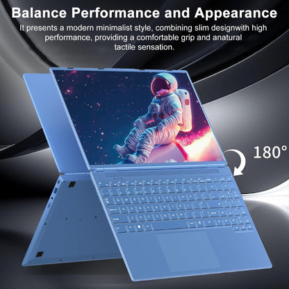 NOTODD Laptop 16" 12GB LPDDR4 512GB SSD Celeron N5095 Up to 2.9Ghz Quad-Core Win 11 PC 1920*1200 2K Screen Dual WIFI Support 2.5" HDD 1TB SSD Expand with Cooling Fan Numeric Keypad for Business-Blue