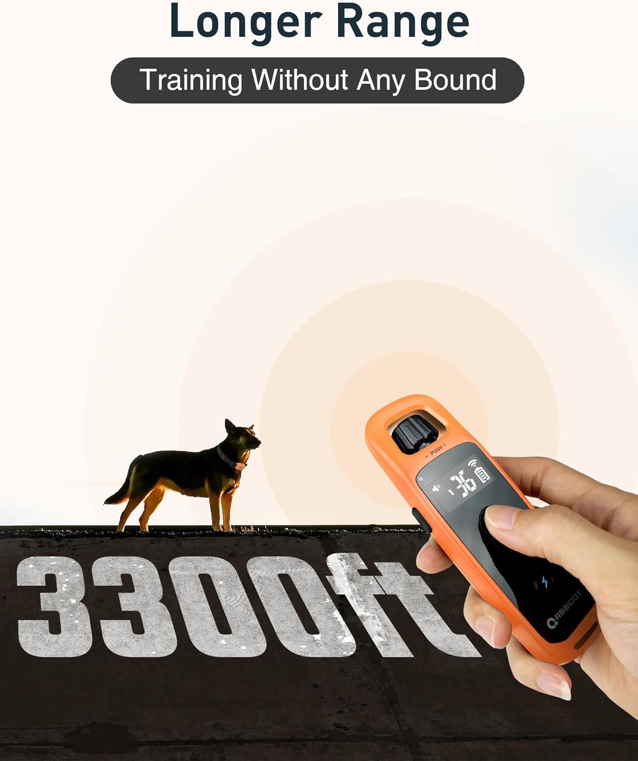 ABBIDOT 3300 Ft Dog Training Collar with Remote - [New Version] Shock Collar, 5 Training Modes, 88 Levels e Collar, Waterproof Training Collar for Small Medium Large Dogs(15~120 lbs)