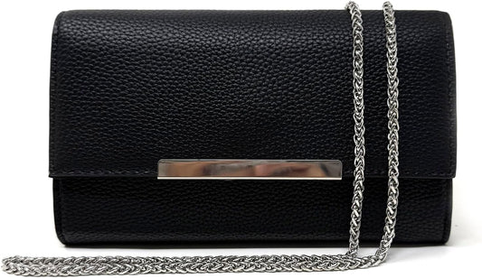 AFKOMST Small Clutch Purses for Women Summer Crossbody Bags and Straw Wristlet Handbags with Chain Strap