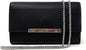 AFKOMST Small Clutch Purses for Women Summer Crossbody Bags and Straw Wristlet Handbags with Chain Strap