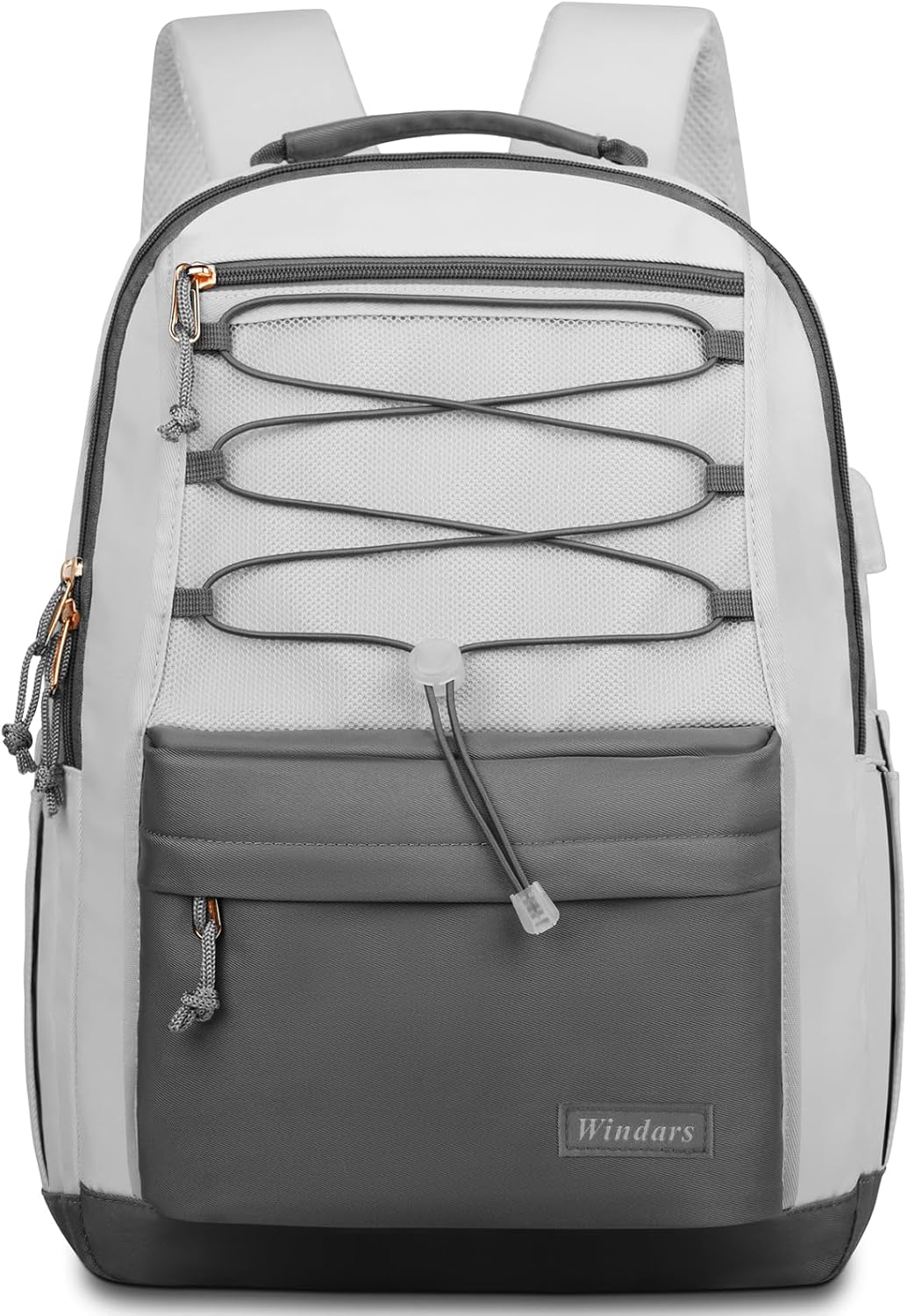 WINDARS School Backpack for Teens Girls, Aesthetic College Backpack Large Bookbag for Women Students Fashion 15.6 Inch Laptop Bag for Work Travel (Khaki Beige)