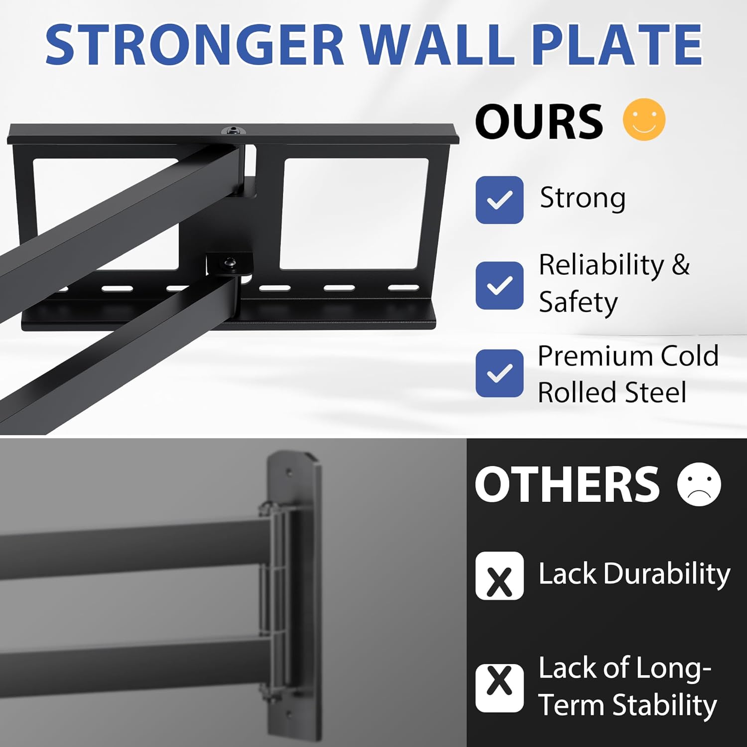 BONTEC TV Wall Mount with Extra Long Articulated Arm for 32-75 Inch TVs, 32.7” Extension, Holds Up to 132lbs, Full Motion Dual Arm Bracket with Tilt, Swivel & Level Adjustment, Max VESA 600x400mm - PuriLite