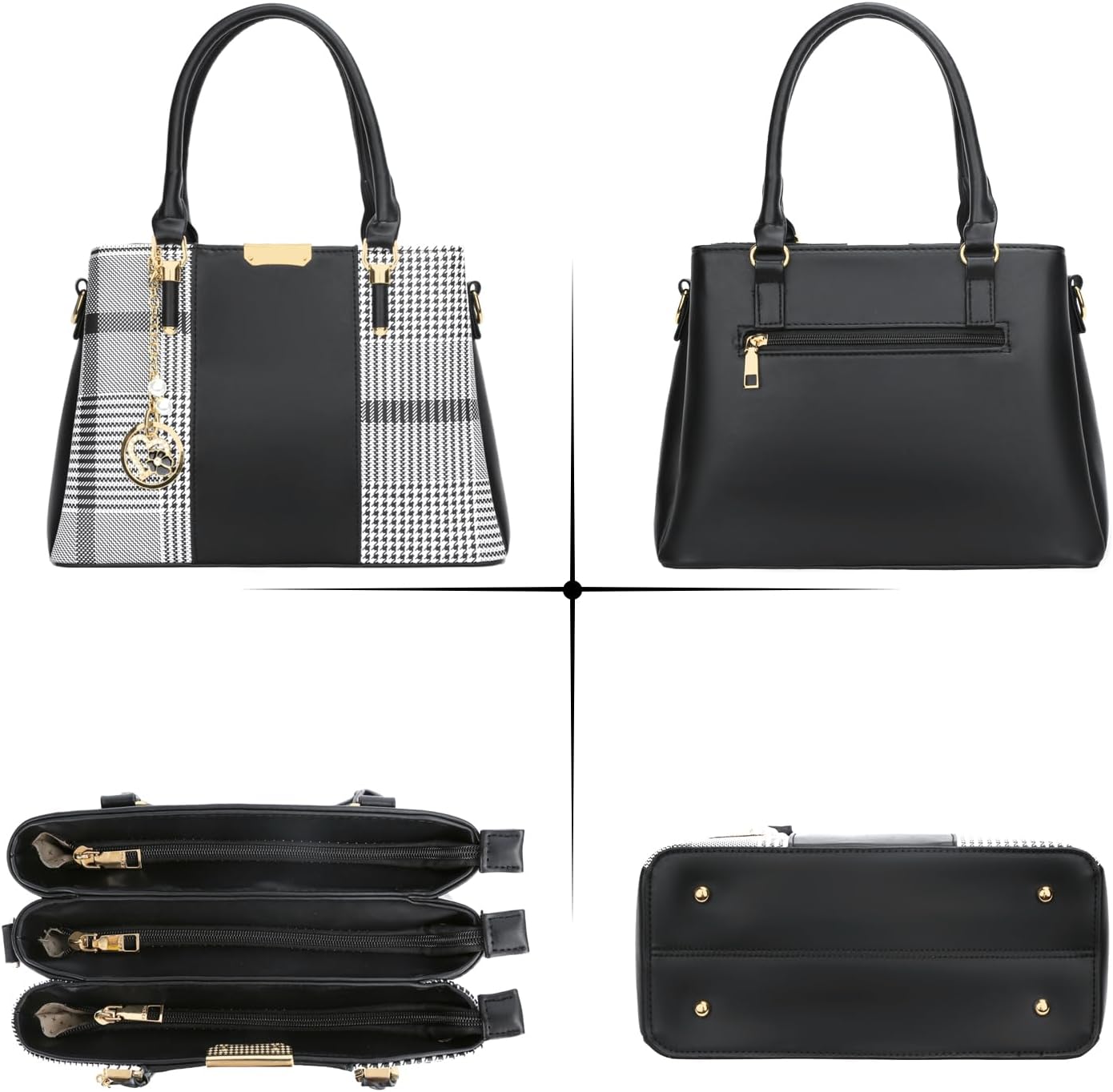 KKXIU Trendy Tote Bag for Women Lightweight Oxford Big Capacity Shoulder Purses and Handbags