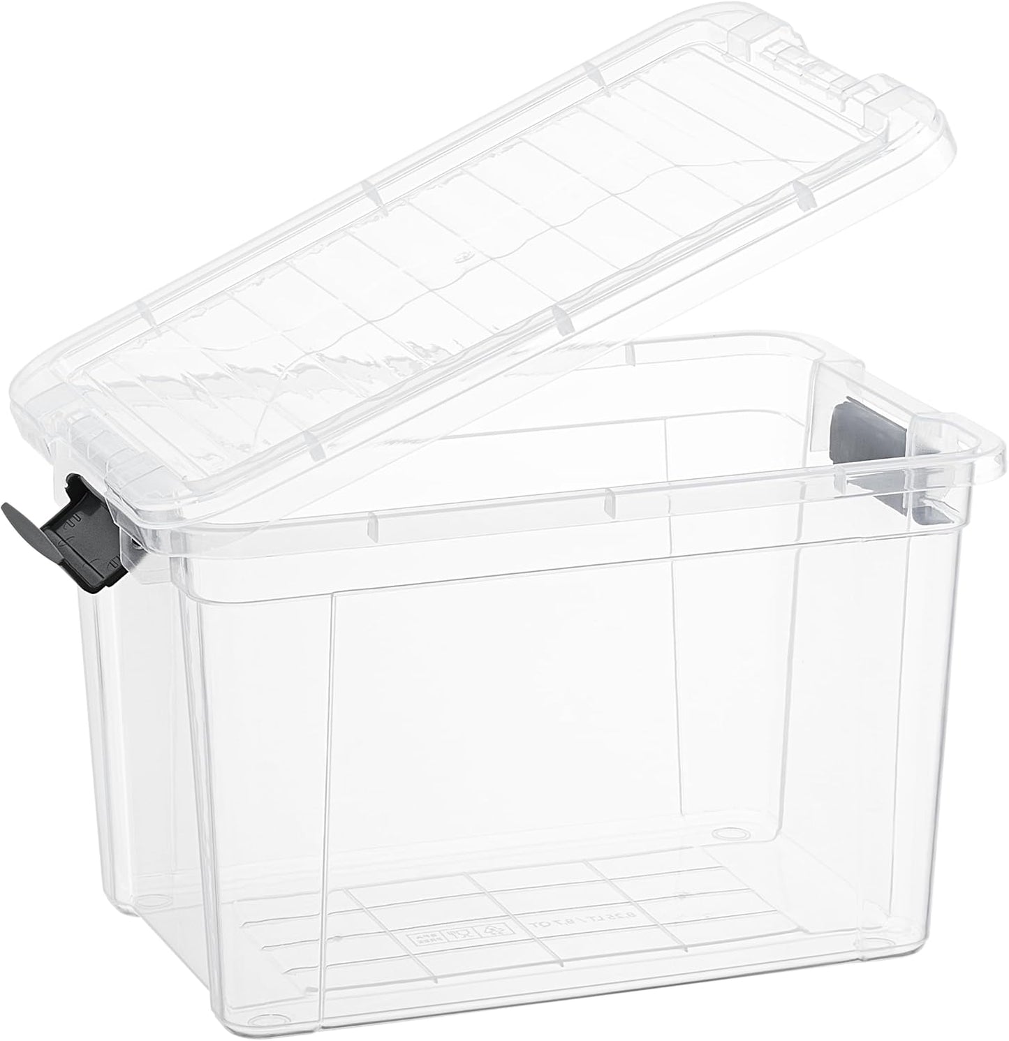 Superio Storage Bins with Lids- 3 Pack, 1.85 Qt Clear Boxes for Organizing, Stackable Plastic Containers- BPA Free, Non-Toxic, Odor Free, Organizer for Home, Office, Dorm