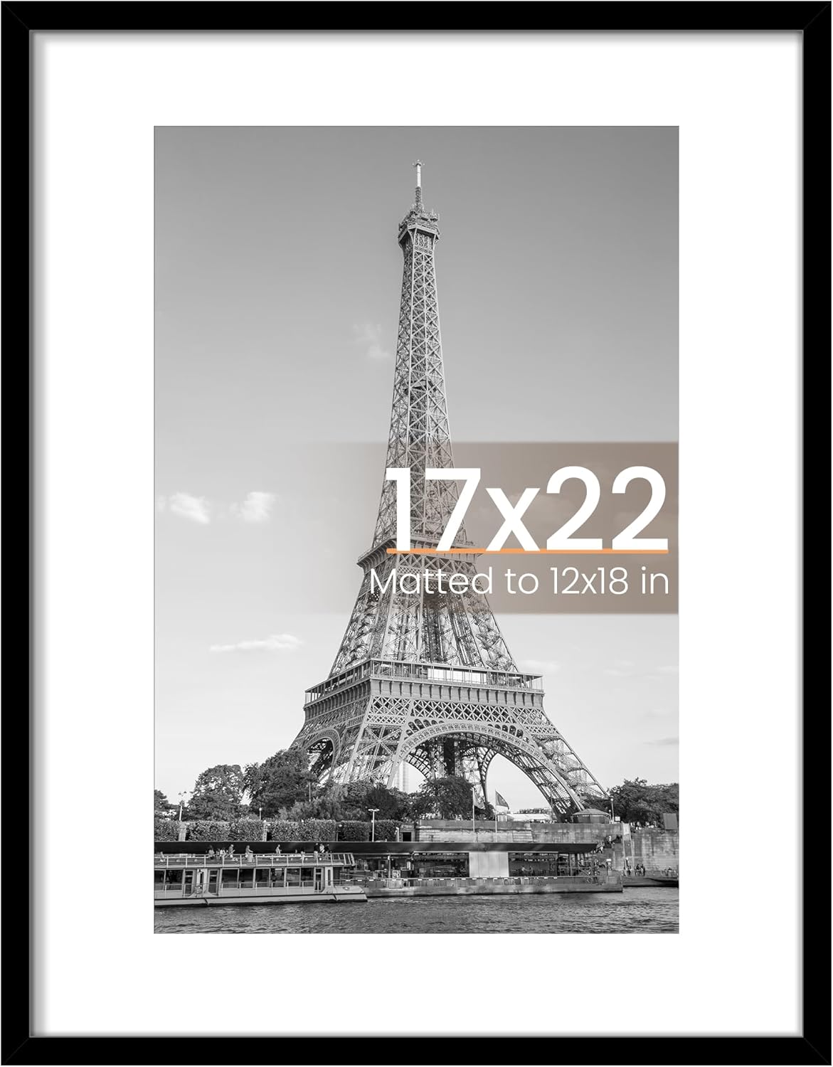 upsimples 11x14 Picture Frame, Display Pictures 8x10 with Mat or 11x14 Without Mat, Wall Hanging Photo Frames, Black