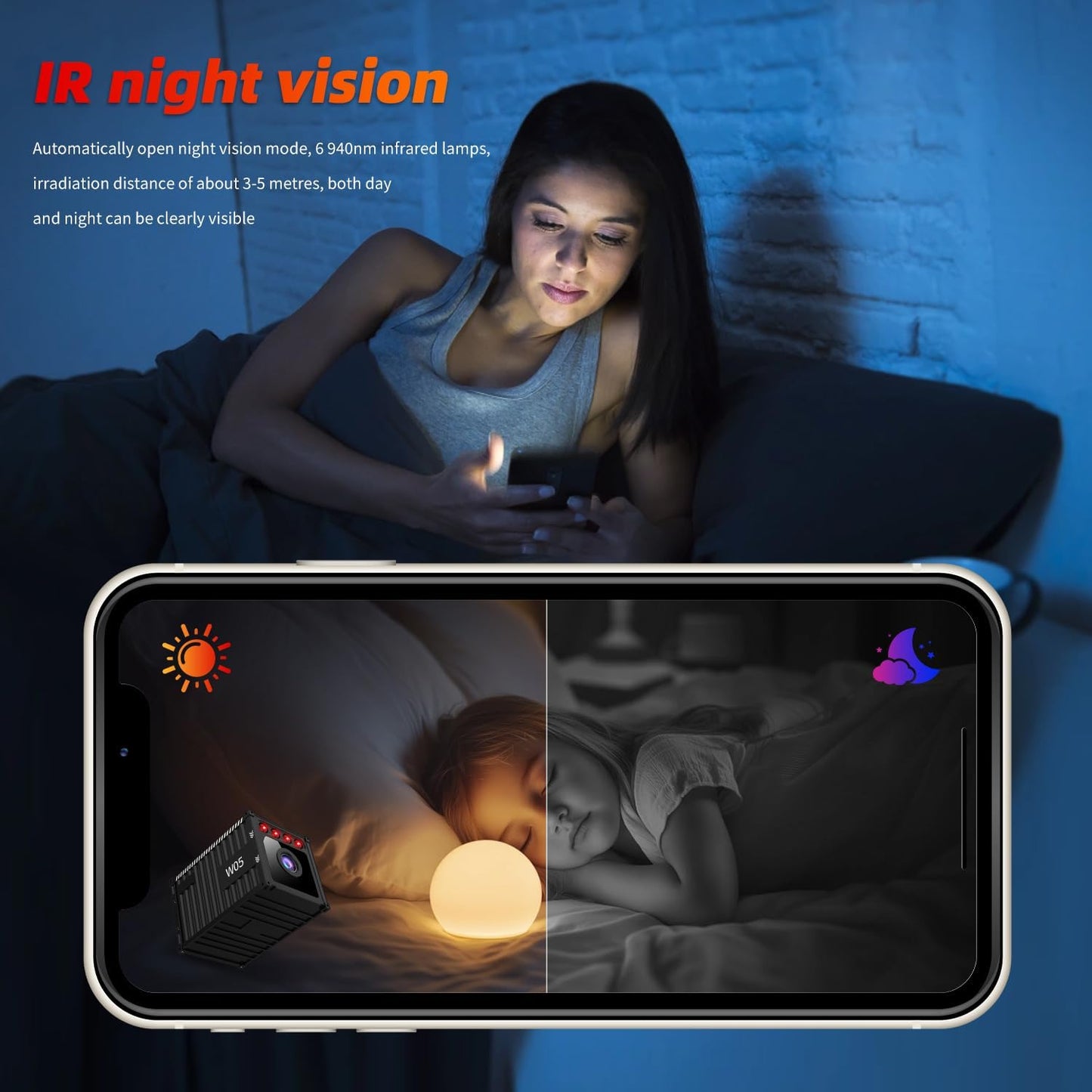 Mini Hidden Camera,1080P HD Spy Camera with Cloud Storage, Night Vision, AI Motion Detection