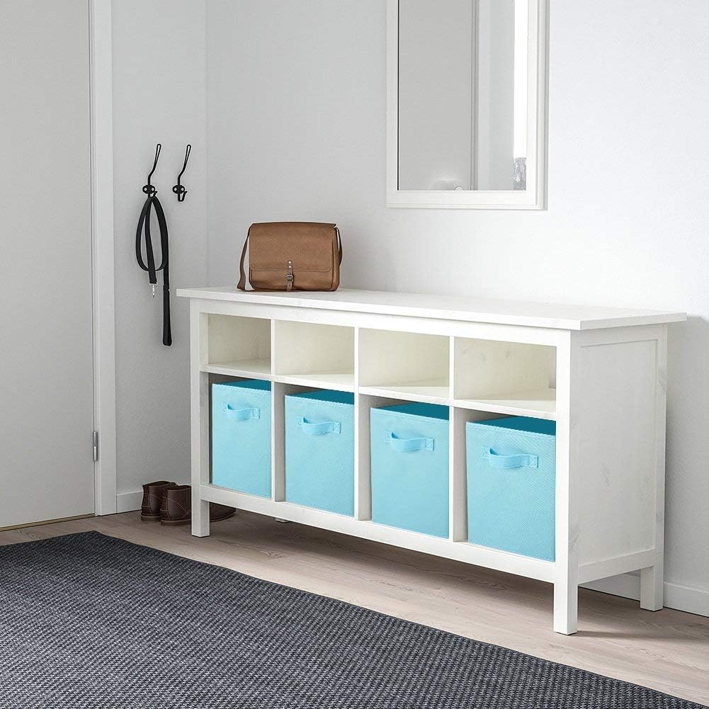 ShellKingdom Storage Bins, Foldable Fabric Storage Cubes And Cloth Organizer Drawer For Closet And Toys, 6 Pack (Lavender+Light Blue+Pink)