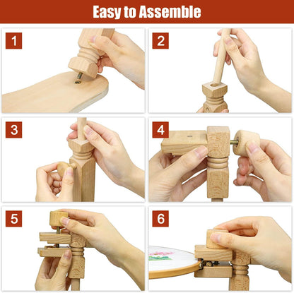 Purilite Select Adjustable Beech Wood Embroidery Hoop Stand