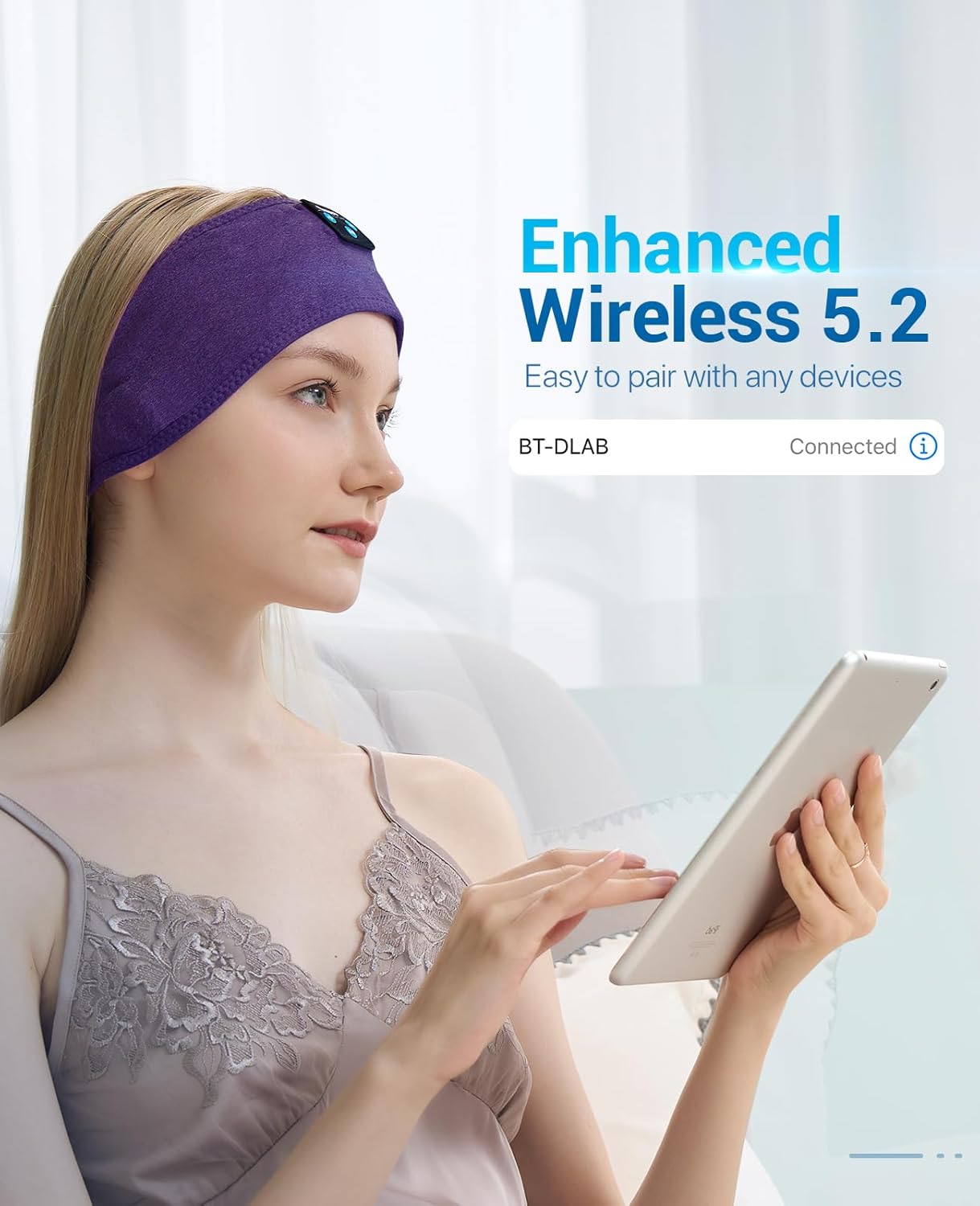 Sleep Headphones Bluetooth Headband, Voerou Wireless Sleeping Headphones Earbuds Sleep Mask with Stereo Speakers-Cool Tech Gadget for Men Women,Perfects for Sleep Workout Running Yoga Travel Insomnia