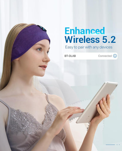 Sleep Headphones Bluetooth Headband, Voerou Wireless Sleeping Headphones Earbuds Sleep Mask with Stereo Speakers-Cool Tech Gadget for Men Women,Perfects for Sleep Workout Running Yoga Travel Insomnia