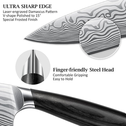 HOSHANHO Fillet Knife 7 Inch, Razor Sharp Boning Knife for Meat Poultry Chicken Cutting, Japanese High Carbon Powder Steel Fish Knife with Flexible Blade and Pakkawood Handle