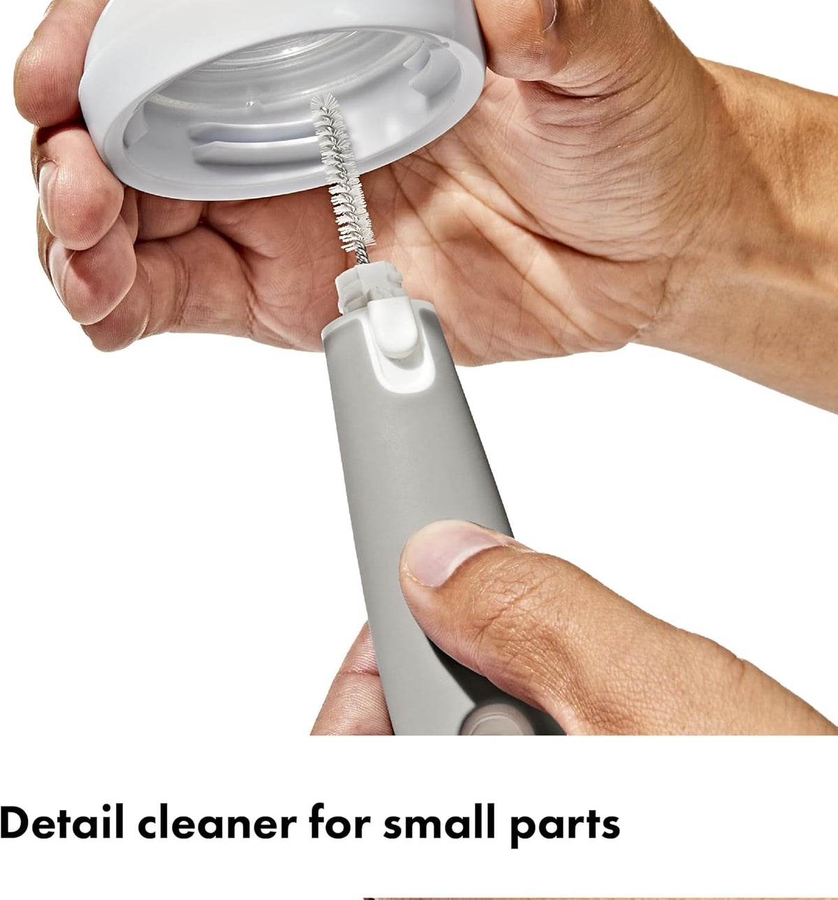 Oxo Tot Bottle Brush with Nipple Cleaner and Stand, Gray