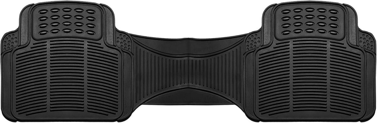 FH Group Automotive Floor Mats Solid Black Climaproof for All Weather Protection Universal Fit Trimmable Heavy Duty fits Most Cars, SUVs, and Trucks, 3pc Full Set F11306BLACK