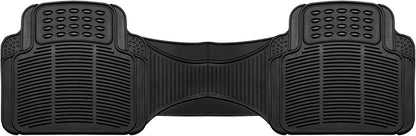 FH Group Automotive Floor Mats Solid Black Climaproof for All Weather Protection Universal Fit Trimmable Heavy Duty fits Most Cars, SUVs, and Trucks, 3pc Full Set F11306BLACK