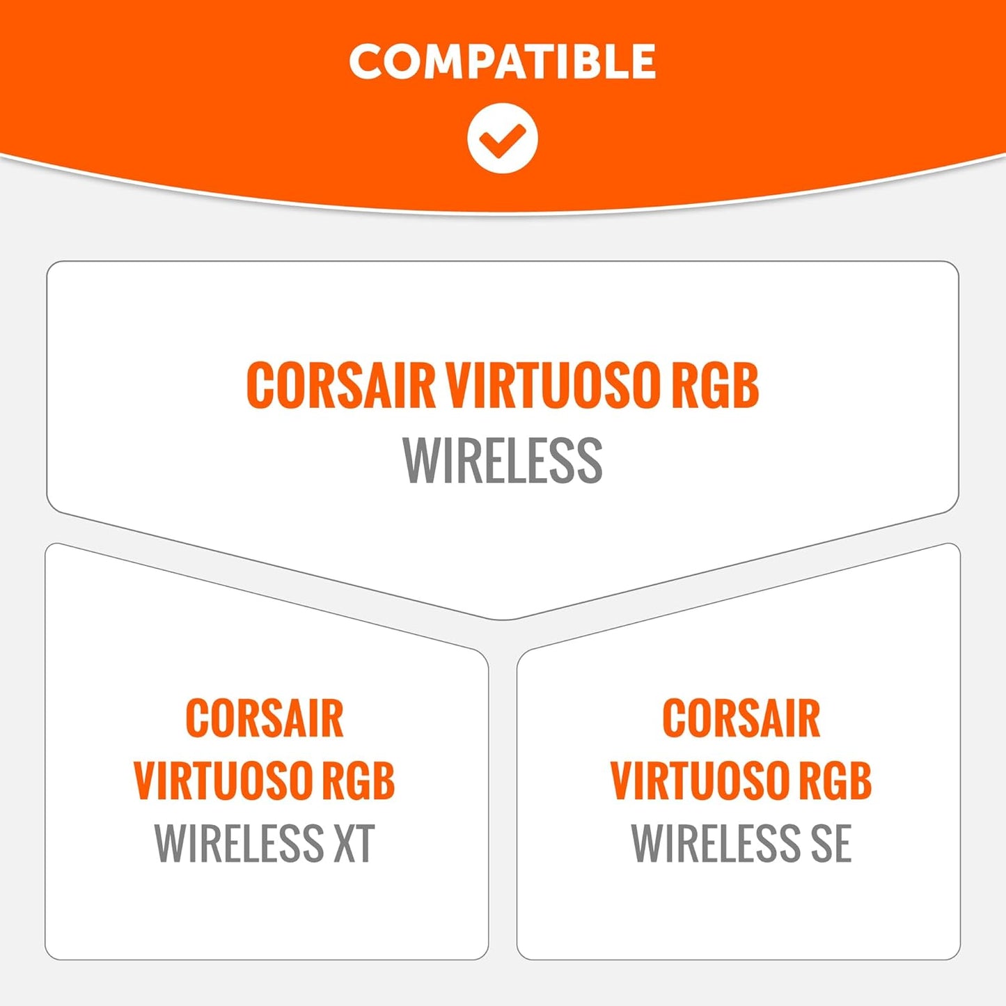 WC BandZ Virtuoso V2 - Silicone Headband Cover for Corsair Virtuoso Headphones by Wicked Cushions | Machine Washable, No More Flaking Leather | for Virtuoso Wireless, XT, and SE | 90's White