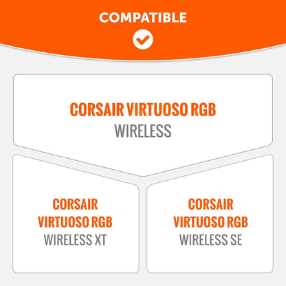 WC BandZ Virtuoso V2 - Silicone Headband Cover for Corsair Virtuoso Headphones by Wicked Cushions | Machine Washable, No More Flaking Leather | for Virtuoso Wireless, XT, and SE | 90's White