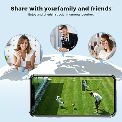 4K 8MP Dual Lens Security Camera Outdoor, 2.4Ghz/5Ghz WiFi 360°PTZ Camera Surveillance Exterieur, Auto Tracking, Human Detection, Color Night Vision, 2-Way Audio, IP66 Waterproof