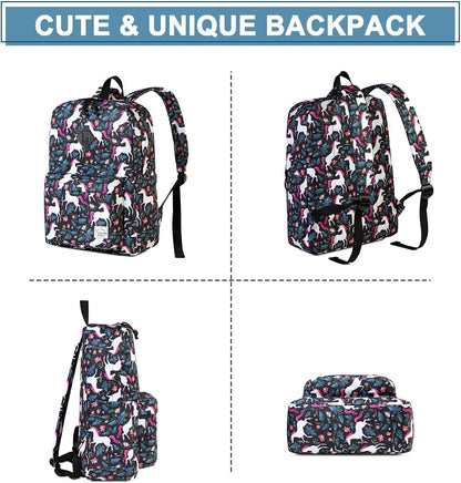 School Backpack for Kids, VASCHY Lightweight Water Resistant Casual Schoolbag Daypack for Men Women Teen Boys Girl Bookbag