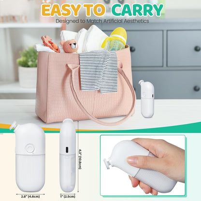 IvyWind Electric Baby Nail File, 7 in 1 Grinding Heads Baby Nail Trimmer, Automatic Baby Nail Clippers for Infant Newborn Toddler Kid Adult, Manicure Fingernail Care Set, 2 Speeds, USB Rechargeable, White