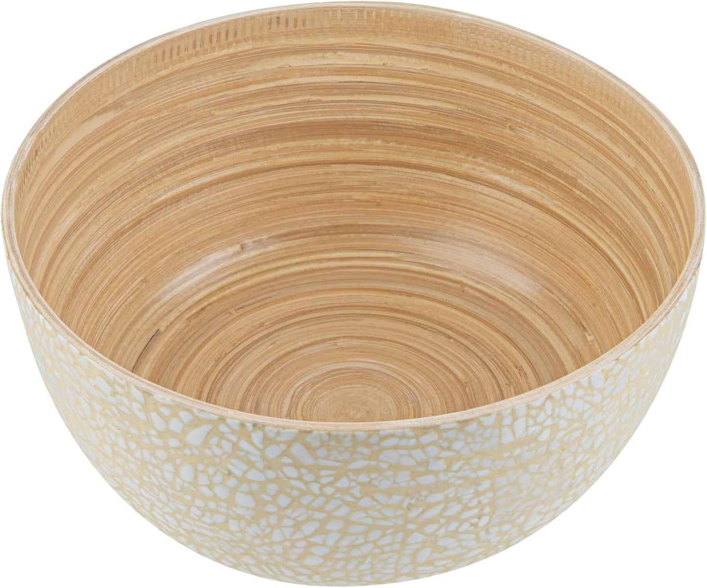 Restaurantware-Bambuddha 51 Ounce Extra Large Salad Bowl, 1 Heavy-Duty Round Salad Bowl - Sustainable, Reusable, Blue Bamboo Serving Dish, for Serving Salads, Fruits, and Appetizers