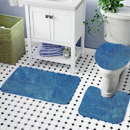 Daniel's Bath & Beyond 3 Piece Solid Luxury Bath Mat, Lime Green, (3PC Solid Luxury)