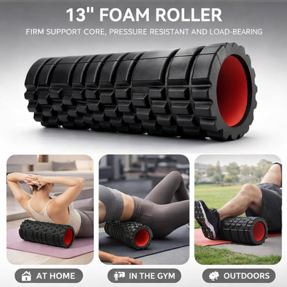 Foam Roller Massage Roller | Muscle Recovery Roller | Textured Back Roller | Deep Tissue Foam Roller | Home Gym Exercise Roller - PuriLite