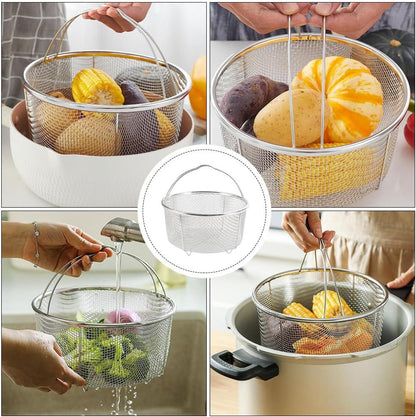 Purilite Select Stainless Steel Deep Fryer & Steamer Basket