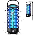 PALONE Bug Zapper, 4000mAh Electric Bug Zapper with LED Light, Retractable Fly Zapper with 3 Levels of Lighting Intensity Used for Indoor Outdoor