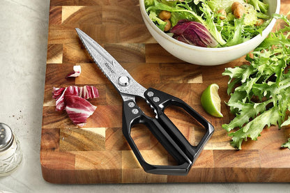 XINZUO Damascus Kitchen Shears – 110 Layer High Carbon Steel Poultry Scissors, Heavy Duty Kitchen Scissors for Chicken, Meat & Seafood, Multi-Purpose Chef Scissors