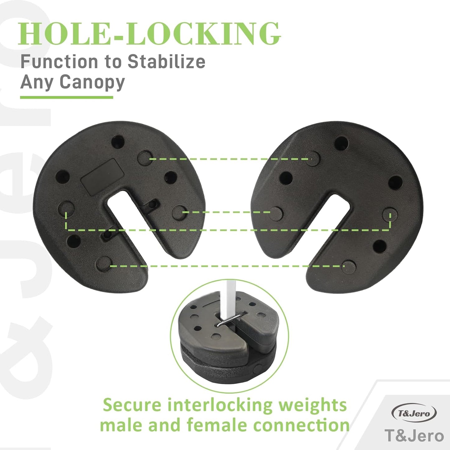 T&Jero Square Heavy Duty Canopy Weights for Legs of Pop Up Tent Gazebo Set of 4, 28 lb