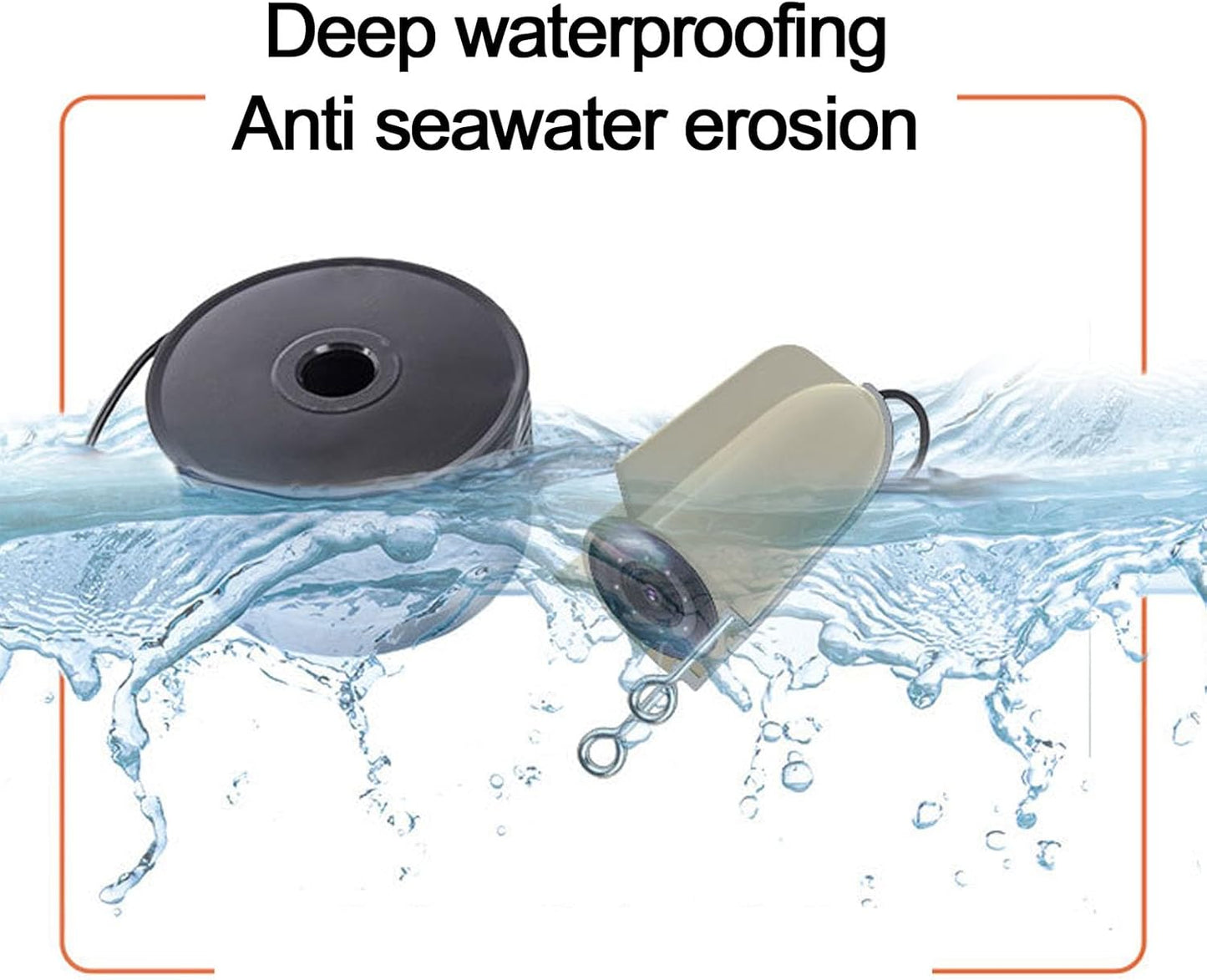 Underwater Fishing Camera, Waterproof Fish Finder 1080P FHD Visual Night Vision, 5000mah Rechargeable Battery, 98.43ft Cable, for Ice Lake Sea Boat Kayak Fishing