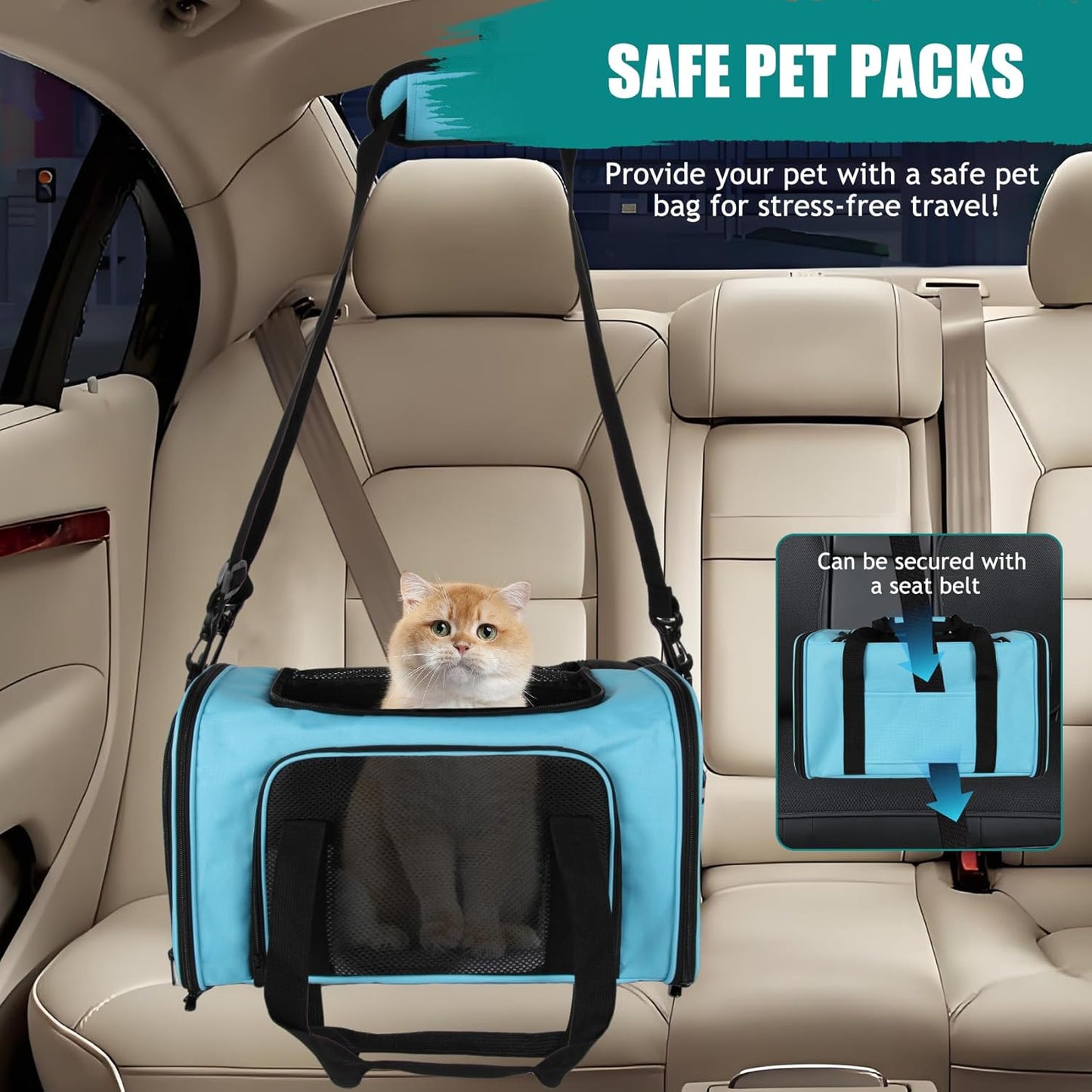 Top tasta Dog Cat Carrier Pet Carriers for Small Medium Large Cats Dogs Carrier Soft Sided Small Puppy Dog Carrier Portable Foldable Airline Approved Dog Cat Travel Carrier Grey Medium
