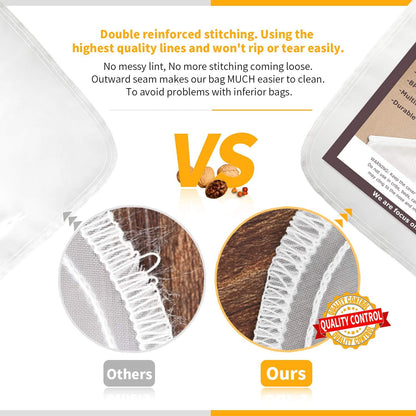 Purilite Select 100% Cotton Nut Milk & Cheesecloth Bags (2 Pack)