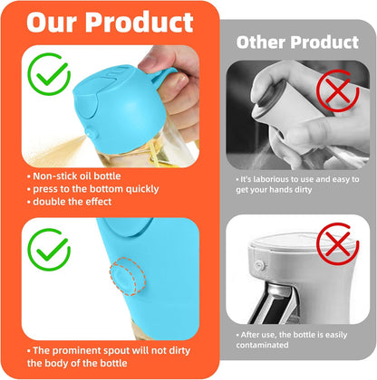 Purilite Select 470ml Glass Oil Sprayer &amp; Dispenser Bottle – 2-in-1 Flip Top
