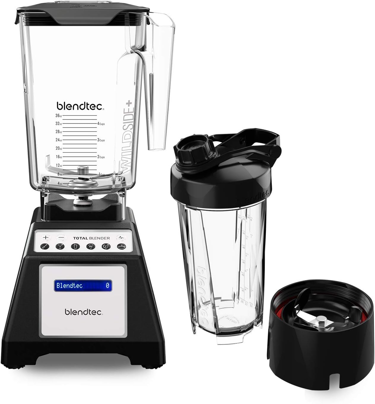 Blendtec Total Classic Original Blender and 75 oz FourSide Blender Jar - Kitchen Blender Bundle - Red