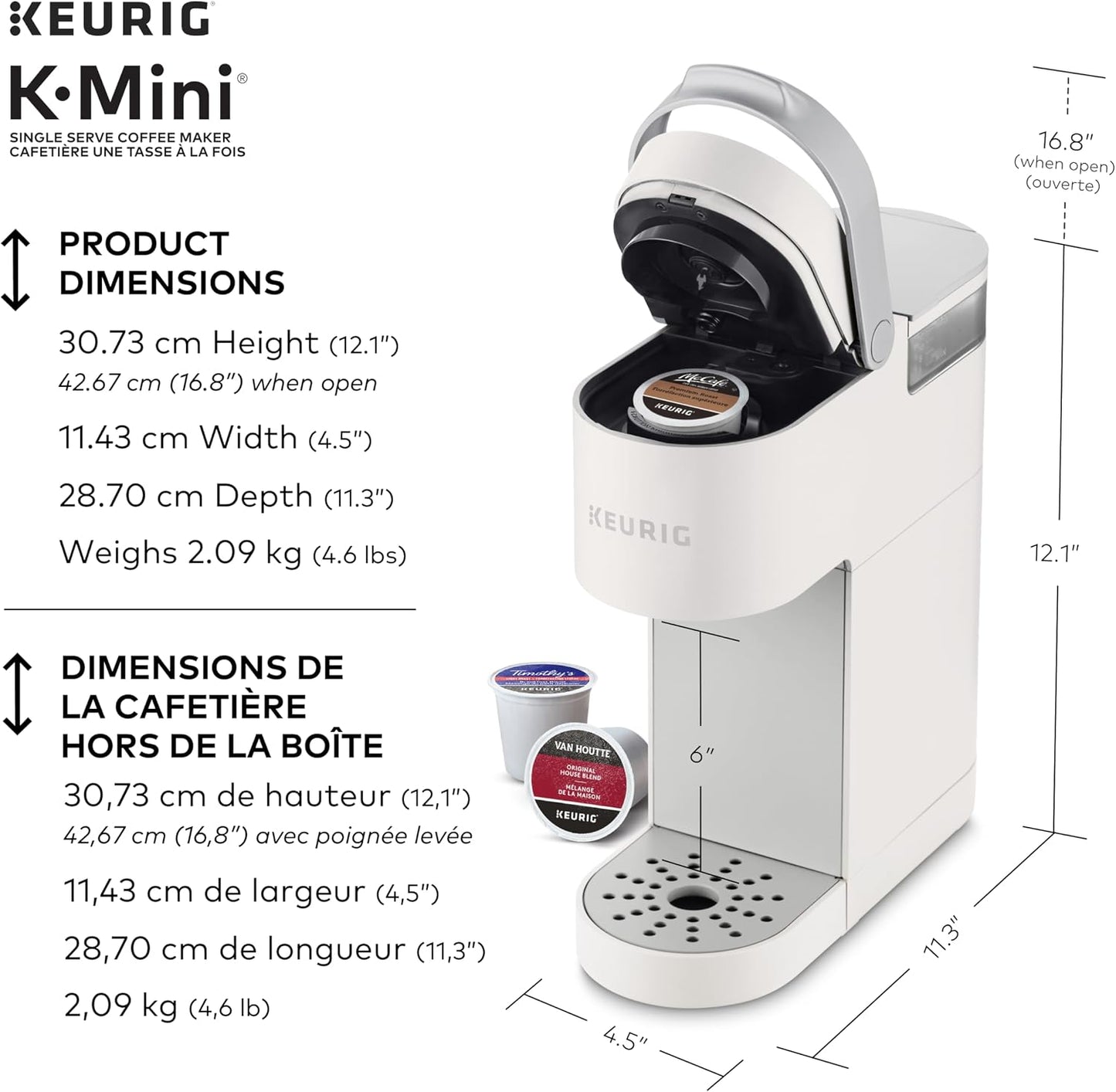 Keurig K-Mini Single Serve K-Cup Pod Coffee Maker, Featuring An Ultra-sleek Design, Warm Stone