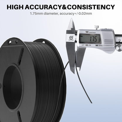 ELEGOO PLA+ Filament 1.75mm Black 4KG, PLA Plus 3D Printer Filament, Dimensional Accuracy +/- 0.02 mm, Tough & High Strength, Fit for Most FDM Printers(1KG/Spool, 2.2 lbs)