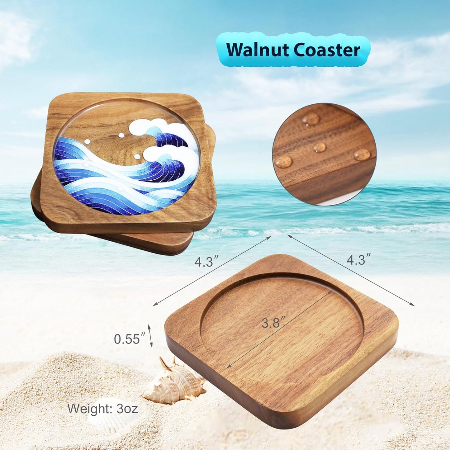 Purilite Select Wooden Coasters Craft Kit