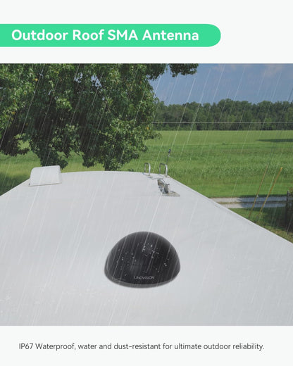 LINOVISION 4G LTE MIMO Combo 5-in-1 Antenna, 2X 4G LTE, 1x GNSS, 2X Wi-Fi, Outdoor Roof SMA Antenna with 10ft Cable, Works with IOT-R32, Inhand IR302, Teltonika RUT241/RUT240/RUT360/RUT956 (PR1KCO28)