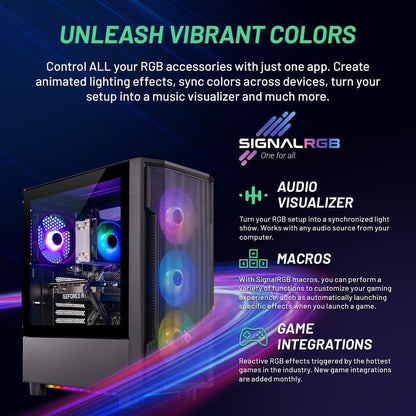 Skytech Shadow Gaming PC, Intel i5 13400F 2.5 GHz (4.6GHz Turbo Boost), NVIDIA RTX 4060 8GB GDDR6X, 1TB NVME, 32GB DDR5 RAM 5200 RGB, 650W Gold PSU, Wi-Fi, Win 11 Home