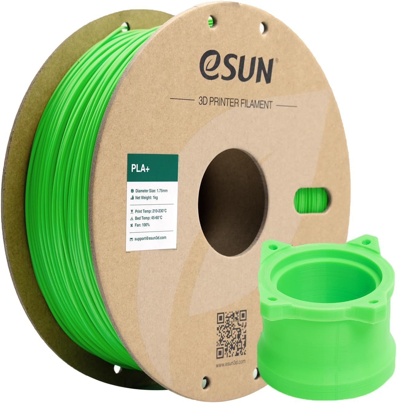 eSUN PLA Plus Filament 1.75mm, PLA Pro PLA+ 3D Printer Filament, Dimensional Accuracy +/- 0.03mm, 2.2 LBS (1KG) Spool 3D Printing Consumables for Most FDM 3D Printers, Black