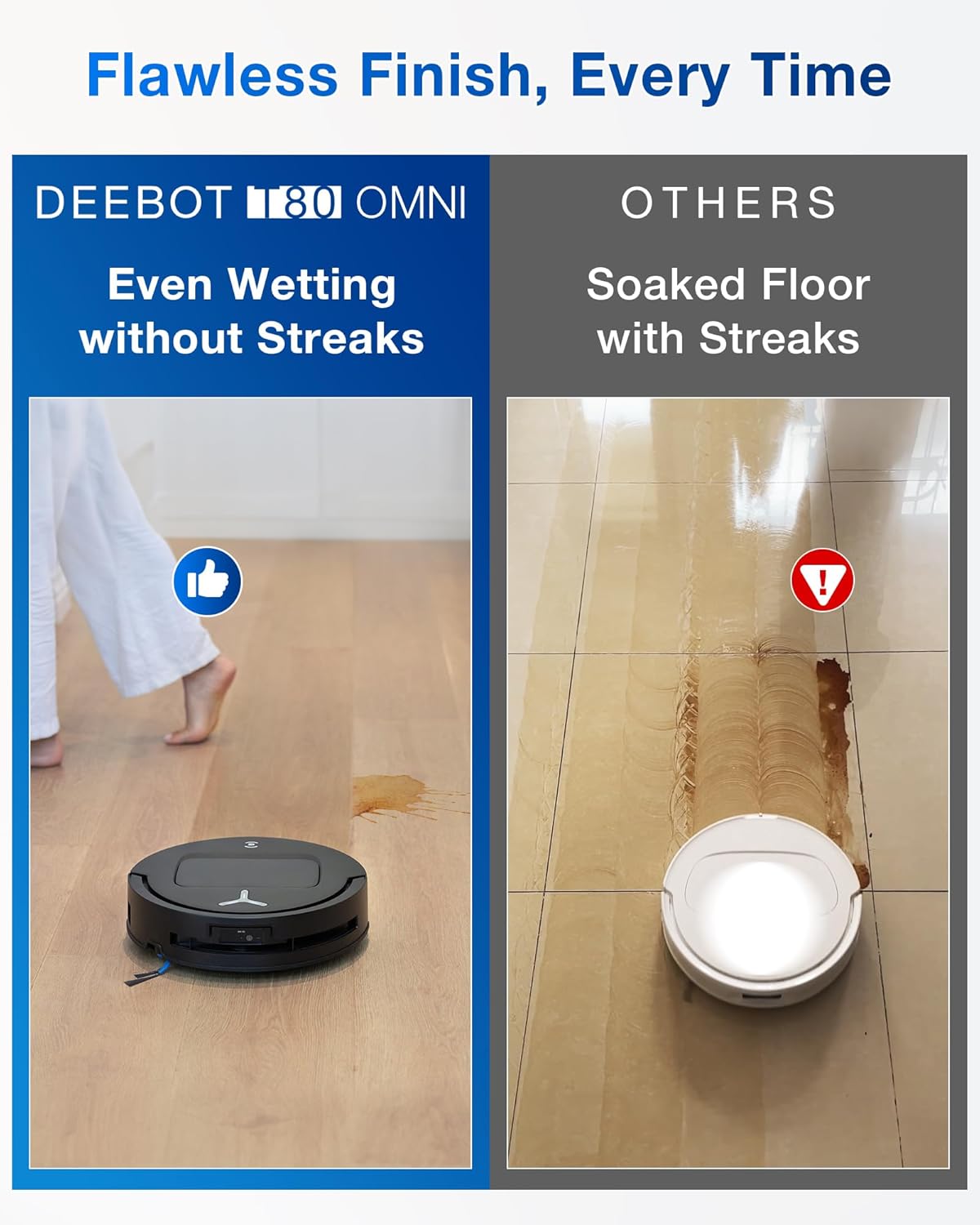 ECOVACS DEEBOT X9 PRO OMNI Robot Vacuum and Mop, BLAST™ 16,600Pa Suction, OZMO ROLLER Instant Self-Washing Mopping, ZeroTangle™ 3.0, Triple Lift System, AI Smart Navigation, Hands-Free OMNI Station