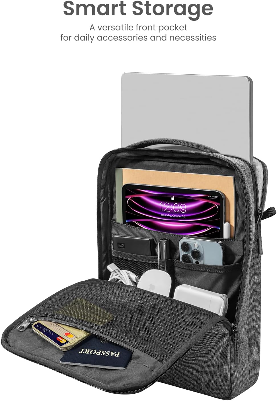 tomtoc 360 Protective Laptop Shoulder Bag for 16-inch MacBook Pro M4/M3/M2/M1 Pro/Max A3403 A3186 A2991 2024-2021, 15-inch MacBook Air 2025-2023, Dell XPS 16/15, Cordura Ballistic Nylon Fabric