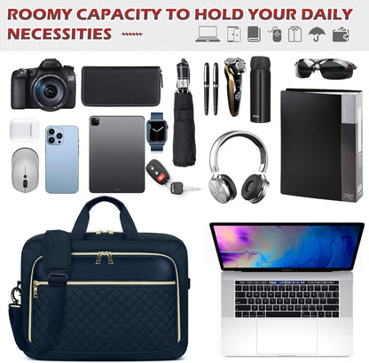 Laptop Bag 17 Inch Laptop Briefcase for Women Waterproof Computer Messenger Bag Professional Laptop Case for Business Work - PuriLite