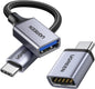 UGREEN USB C to USB Adapter 2 Pack, USB 3.2 Gen 2 10Gbps USB C Adapter USB C Male to USB 3.2 Female Adapter OTG Compatible with iPhone 15, Galaxy S24 S23 Ultra, MacBook Pro Air, iPad Pro Mini, Grey