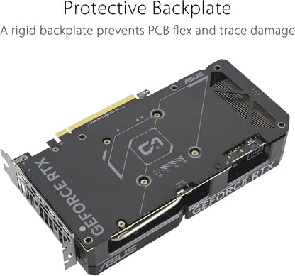 ASUS Dual GeForce RTX 4060 EVO White OC Edition 8GB GDDR6 (PCIe 4.0, 8GB GDDR6, DLSS 3, HDMI 2.1a, DisplayPort 1.4a, Axial-tech Fan Design, 0dB Technology, Dual BIOS, Auto-Extreme Tech)