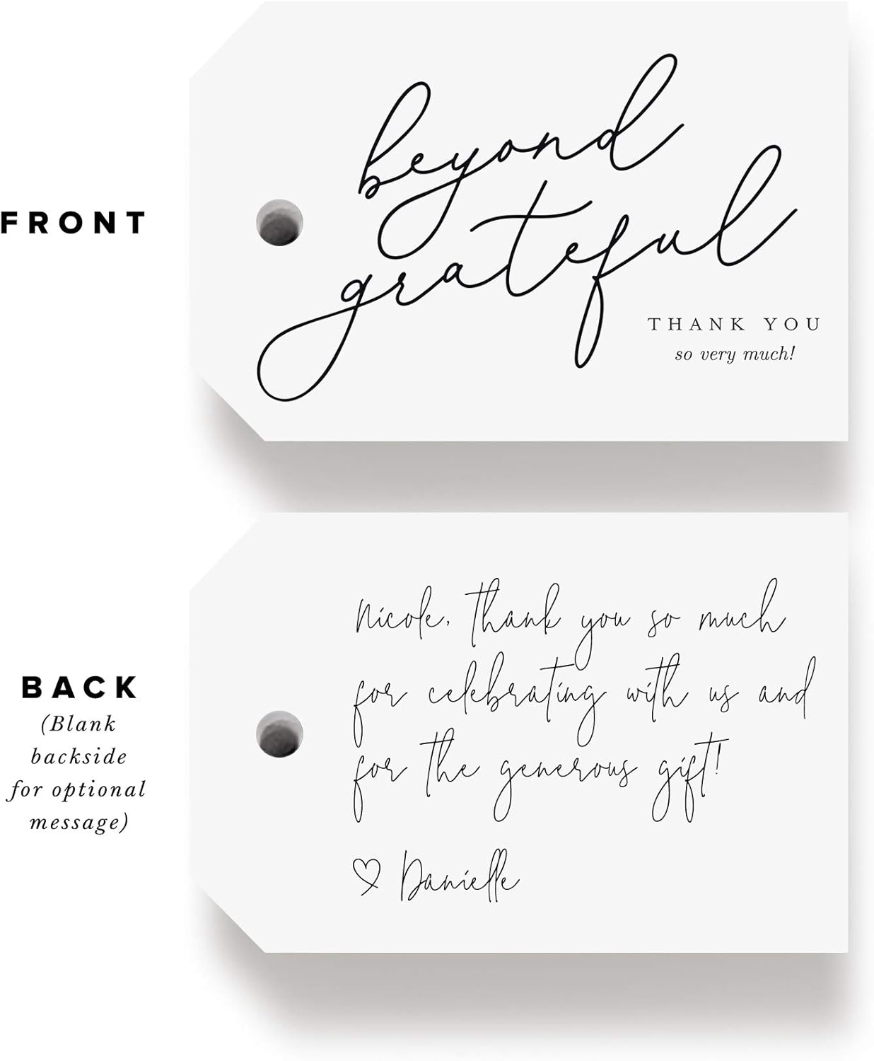 Bliss Collections Thank You Cards - Cards for Weddings, Receptions, Bridal Showers, Baby Showers, Graduations, Special (Rustic Greenery - 25 pieces)